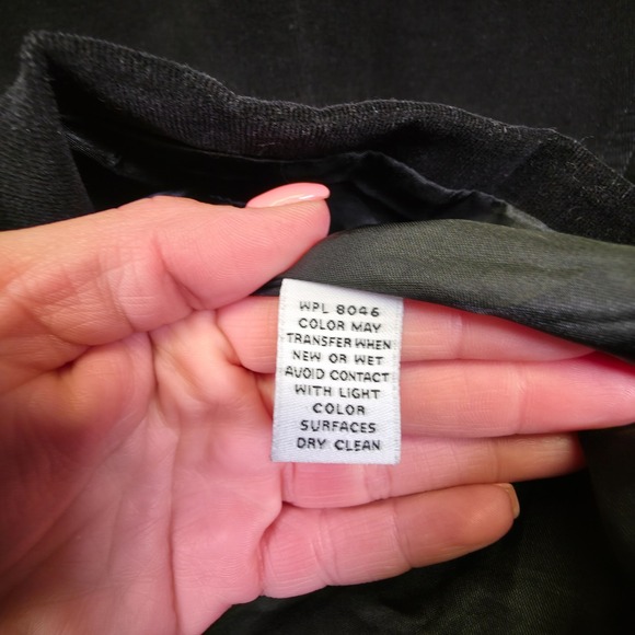 Style and Co Blazer Womens 12 Black Corduroy Stretch Peplum Preppy Cropped Y2K - Picture 11 of 12